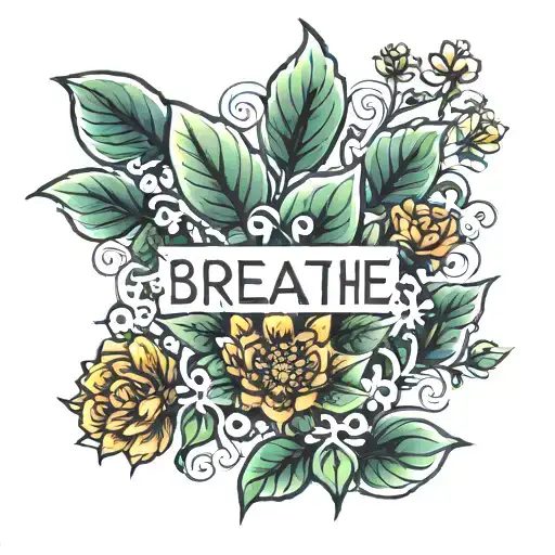 Plant With Word Breathe In Stem