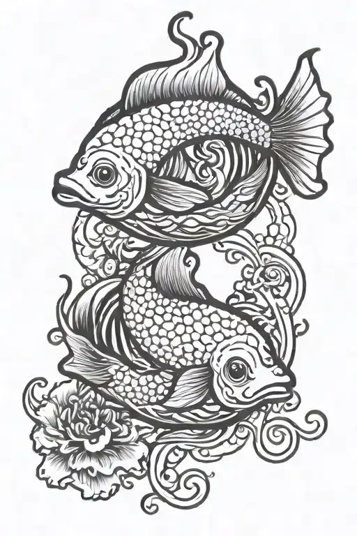 Joi Fish And Jelly Fish Yin Yang