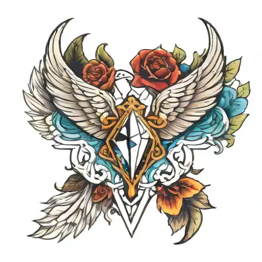 Sternum Wings And Diamond