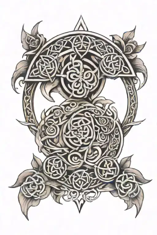 Celtic And Sisterhood Tattoo Design