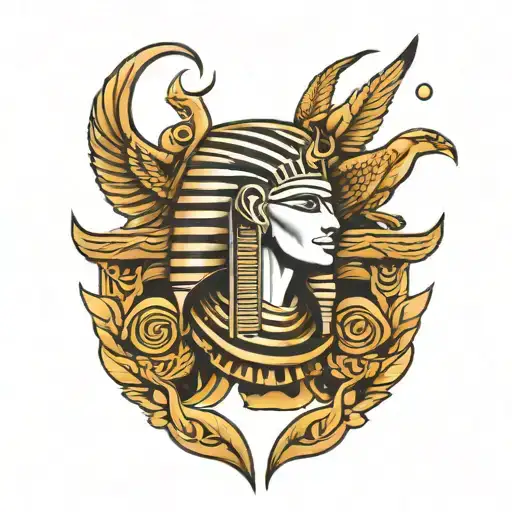 Men's Sleeve With Egyptian Symbols