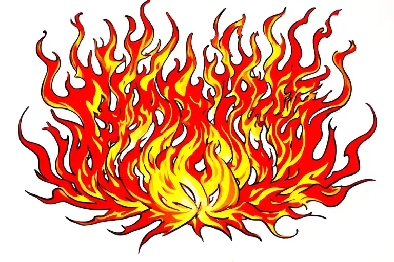 Flames That Cover The Chest