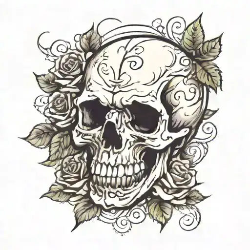 Skull And Roses