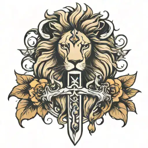 Lion Sword Fleur De Lis