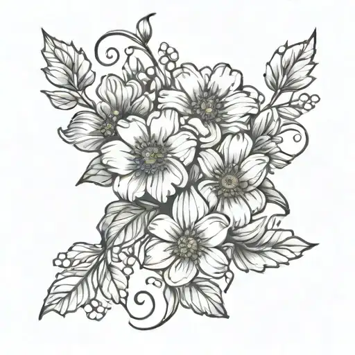 October Birth Flower Intertwined July Birth Flower