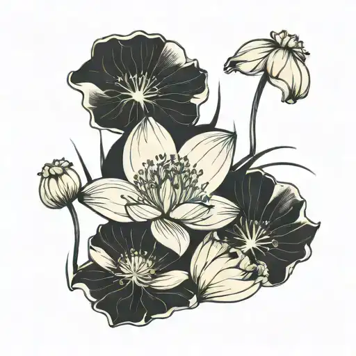 Primrose Water Lilly Poppy Flowers Simple