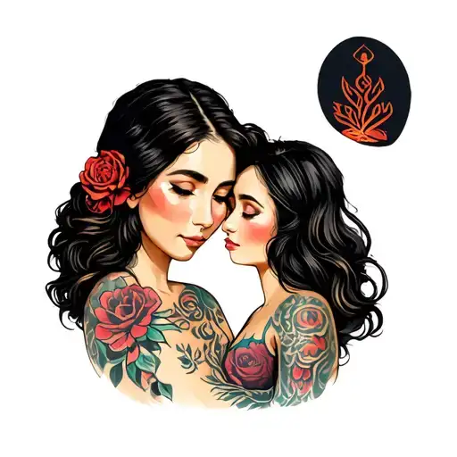 Mother With 2 Daughters