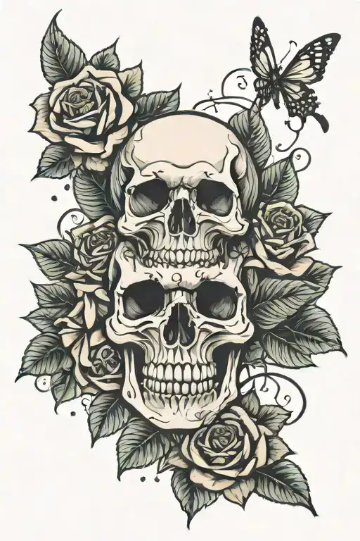 Skull And Roses