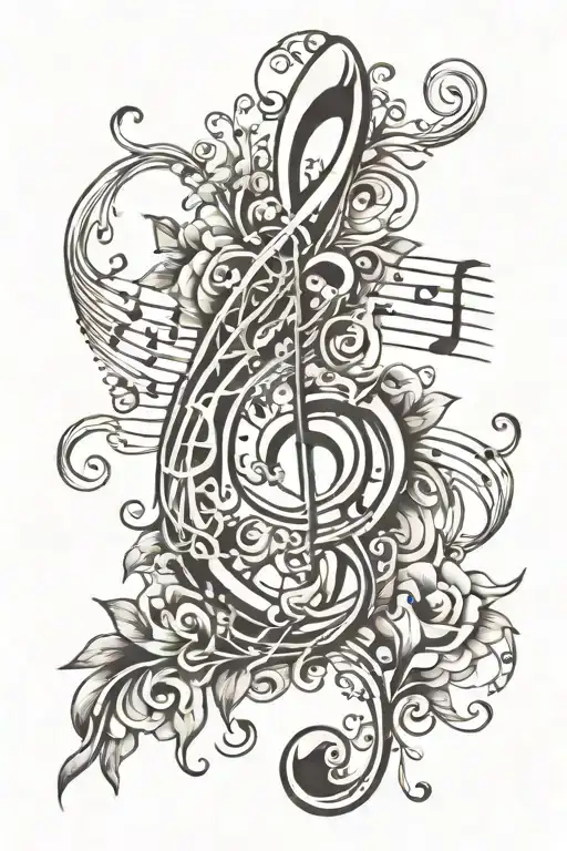 Music Note Intertwined
