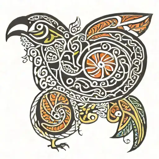 Maori Design Kiwi Bird