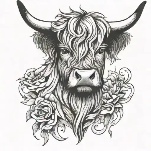 Highland Cow Head