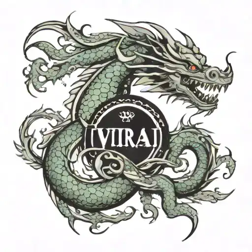 Viraj Name With Dragon