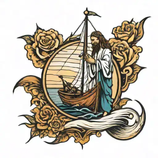 Jesus Being Humble Sail Boat