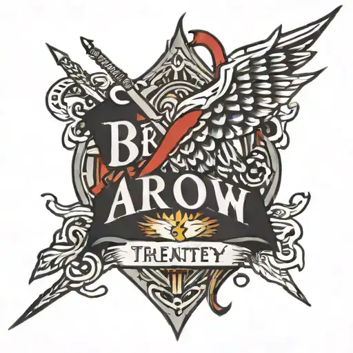 Broken Arrow With Words Broken Treaty