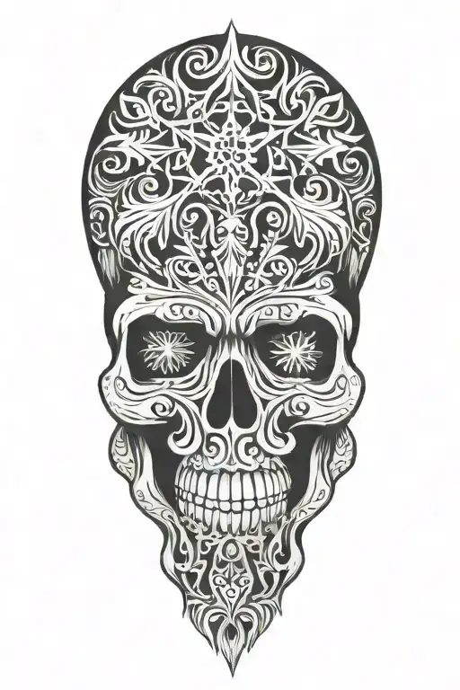 Snowflake Maori Skull
