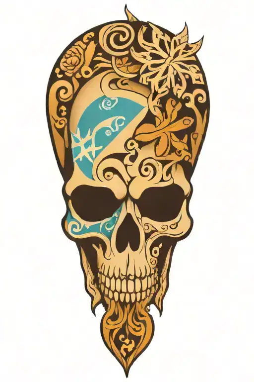 Snowflake Maori Skull