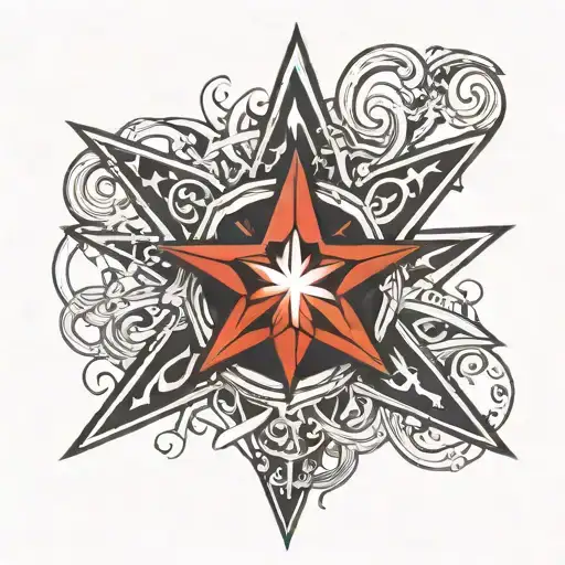 Six Point Star And Cross