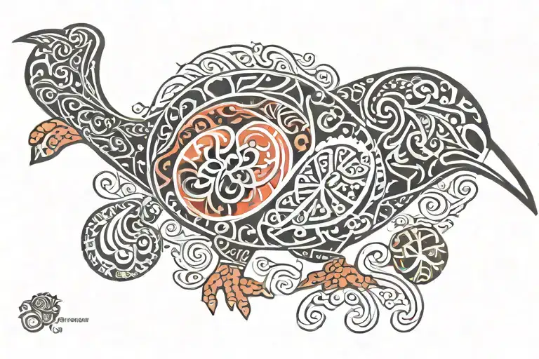 Maori Design Kiwi Bird