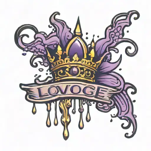 Prince Love Symbol Dripping Purple Rain