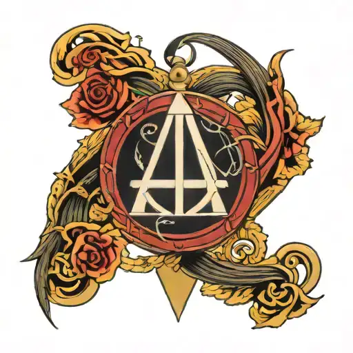 Deathly Hallows Libra Zodiac Sign Intertwined