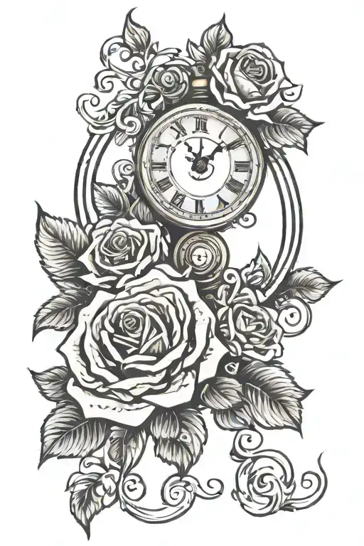Rose And Clock