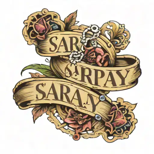 Saracay Name On Forearm With Rosary Wrapped Loosely