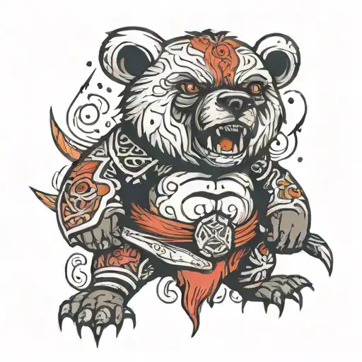 Warrior Bear With Battle Scares