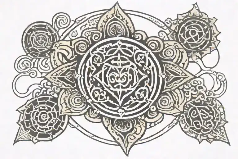 Shanku & Chakra Symbol Surrounded