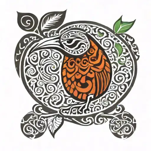 Maori Design Kiwi Bird