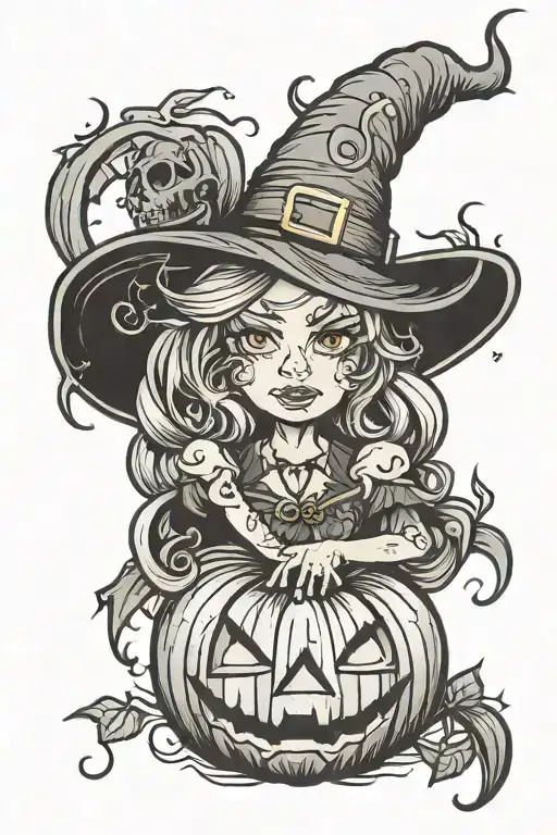 Witch Halloween Pumpkin