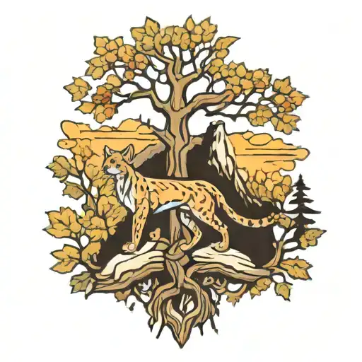 Lynx Mountains Oak Tree