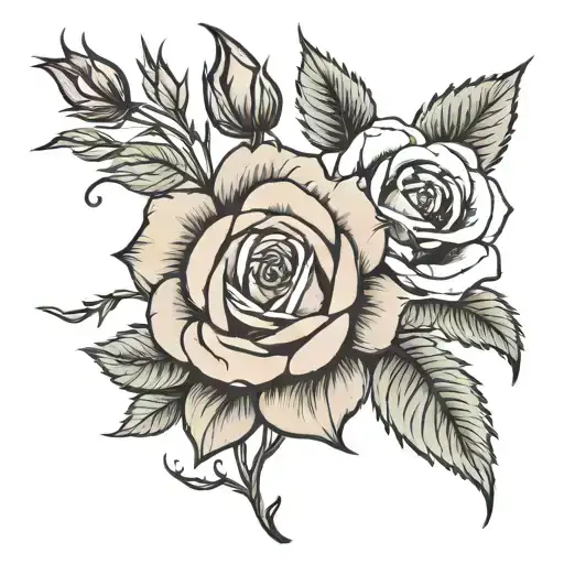 Birth Flower Rose With Name Mason In Stem