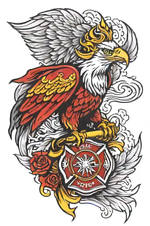 Firefighter Army Eagle Bright