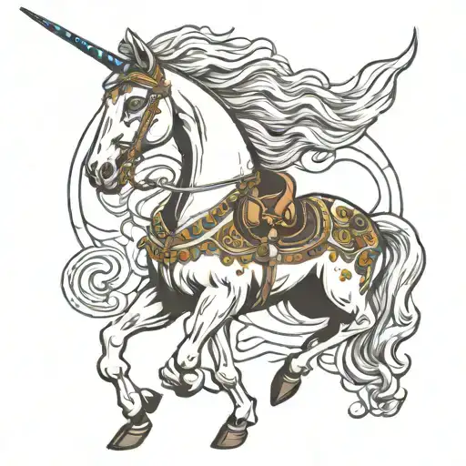 Retro White Mustang Driving