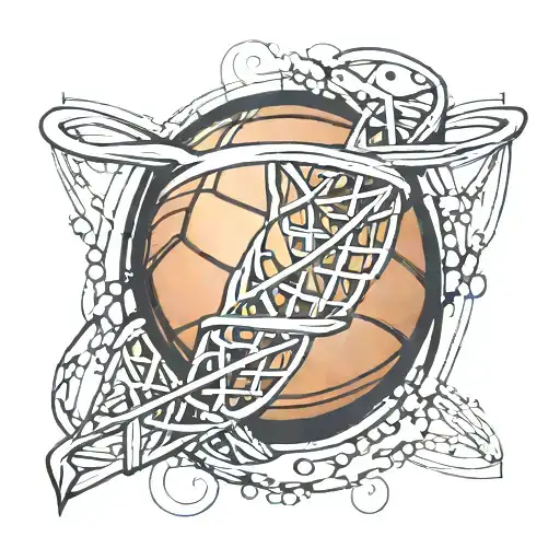 Dna Strand Lines Of A Basketball