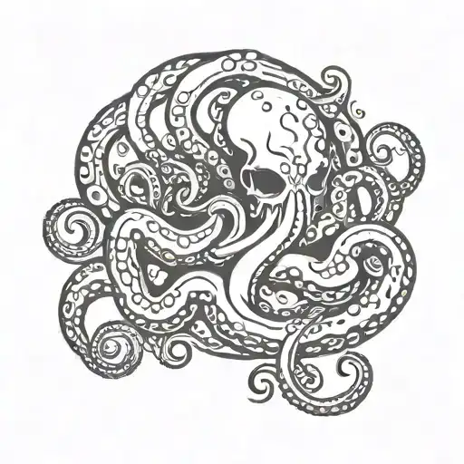 Semi-colon Tattoo With Octopus