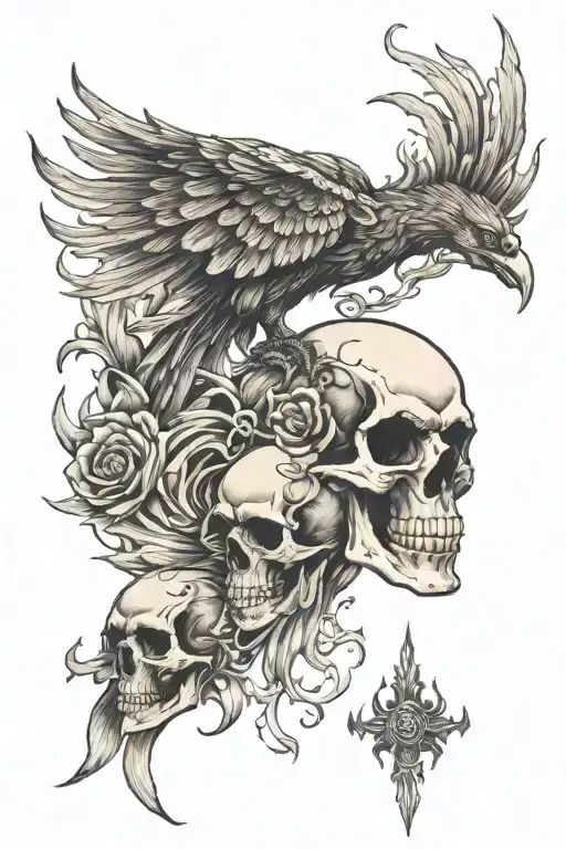 Phoenix And Skull