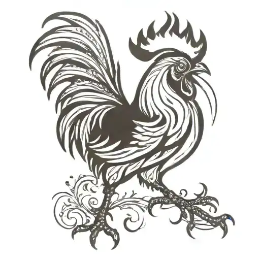 Easy Rooster Outline
