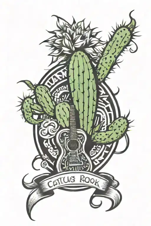 Cactus Rock'n'roll Roll Symbol Combined