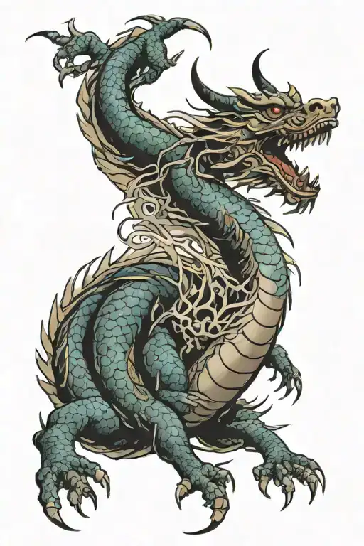 Eastern Dragon And Shogun