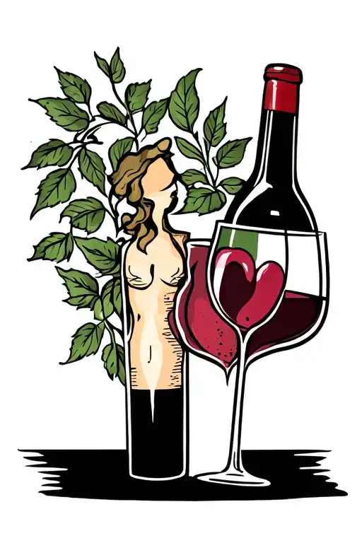 Wine Love Symbol