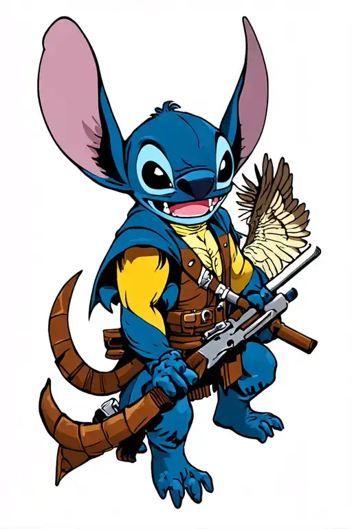 Stitch Harry Potter Star Wars Wolverine Hunting Its Prey