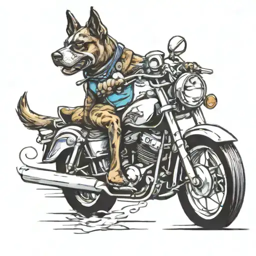 Dog Riding A Motorcycle