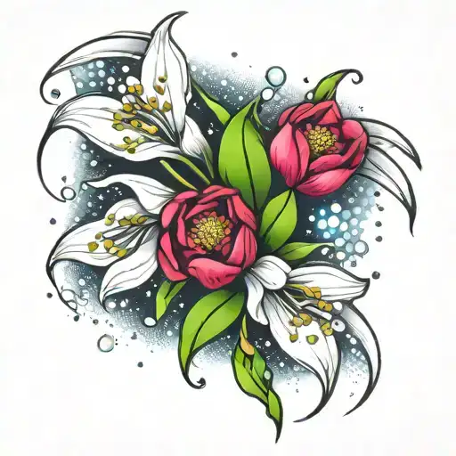 Snowdrop Flower And Galaxy Forearm