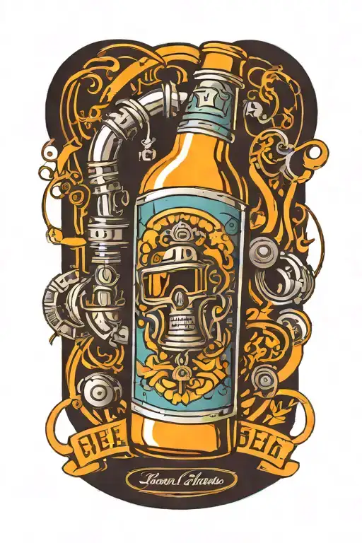 A Neotraditional Design Of A Beer Bottle Morphing Into A Futuristic Technology Device