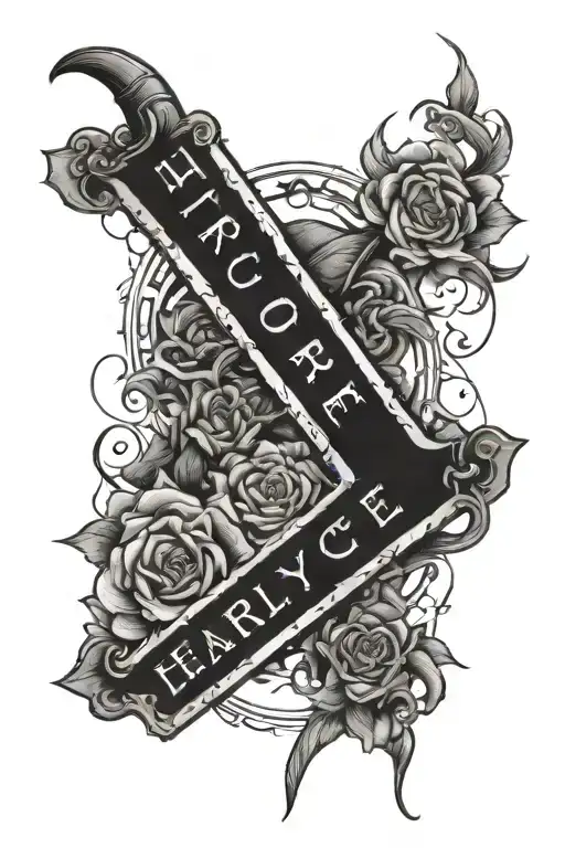 The Text Early Hardcore With A Nice Background Black And White