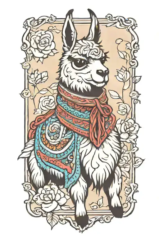 Llama Knitting A Blanket