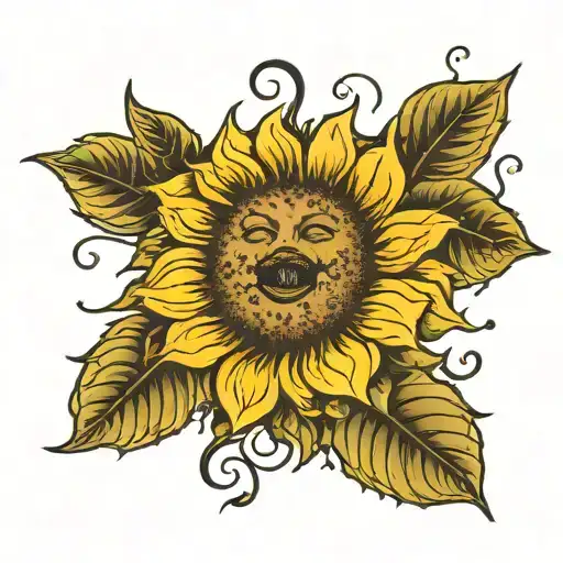 Singing Sunflower With Face