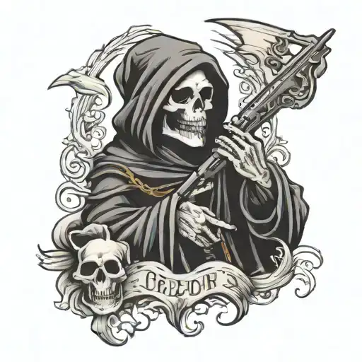 Grim Reaper With A Pistol