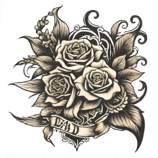 Daughter Memorial Tattoo For Dad